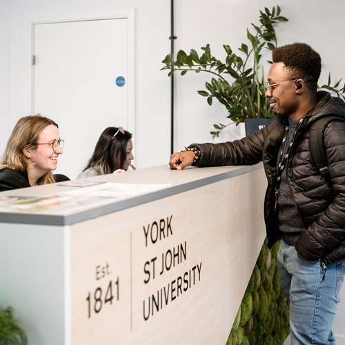 Students on campus at a partner university